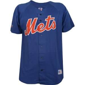  New York Mets Blue Adult Poly/Cotton Jersey by Majestic 