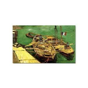  Quay with Men Unloading Sand Barges By Vincent Van Gogh 