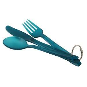   3pcs Camping Utensil Set, knife, fork and spoon: Sports & Outdoors