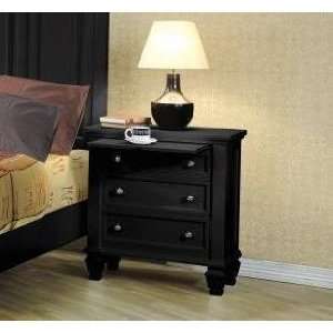  Sandy Black Nightstand By Coaster Furniture: Home 