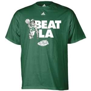 adidas Boston Celtics Kelly Green Beat LA T shirt:  Sports 