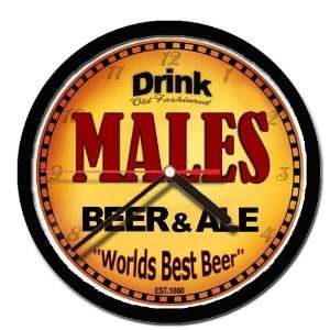  MALES beer and ale cerveza wall clock: Everything Else
