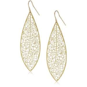  Nervous System Reticulate Gold Plated Earrings Jewelry