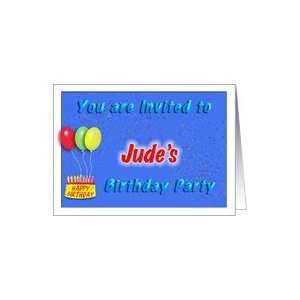  Judes Birthday, Invitation to the Party Card: Toys 