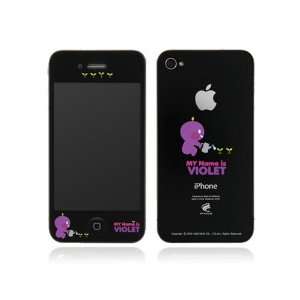 Design Film iPhone 4/4S Premium Anti Finger Print Macskin Cute Violet 