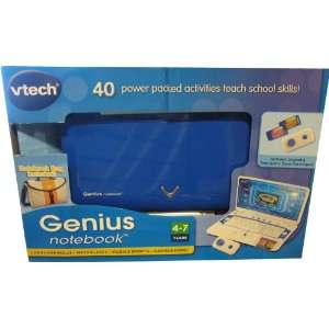  Vtech Genius Notebook Laptop Computer BLUE, with Notebook 