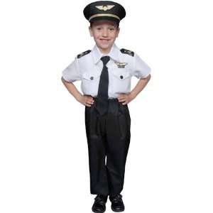  Kids Pilot Halloween Costume (Size: Small 4 6): Toys 