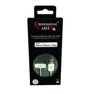 PROFESSIONAL CABLE, LLC, PROF ICABLE06IN USB iPod /iPhone Sync Cbl Wht 