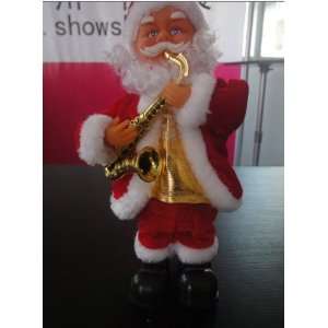  120304 stock polyresin santa claus with music in 12inch 