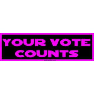  YOUR VOTE COUNTS MINIATURE Sticker Automotive