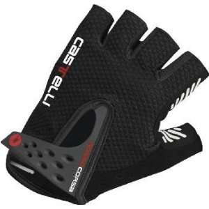 Castelli S. Rosso Corsa Glove Xsmall Black Black:  Sports 