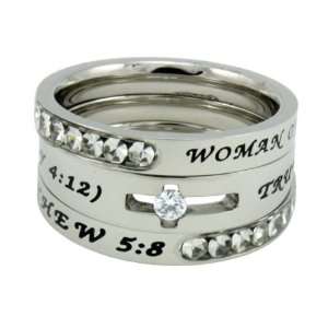  Girls True Love Waits Solitaire Tiara Ring: Jewelry
