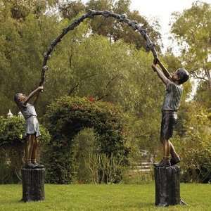  Jump Rope Arbor Bronze Sculpture   Frontgate: Patio, Lawn 