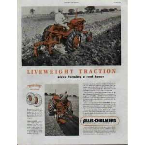   deadweight to liveweight. .. 1952 ALLIS CHALMERS Ad, A6051A. 195202