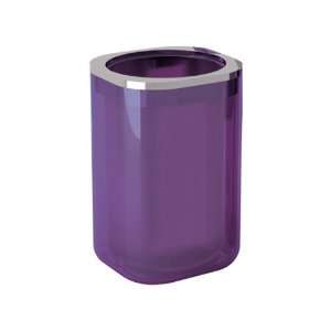 : Gedy 1498 32 Lilac and Chrome Stylish Round Toothbrush Holder 1498 