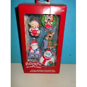  Rudolph 5 Peice Christmas Ornament Set: Home & Kitchen