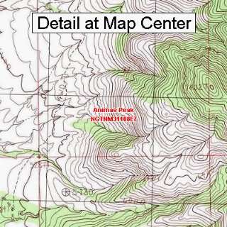  USGS Topographic Quadrangle Map   Animas Peak, New Mexico 