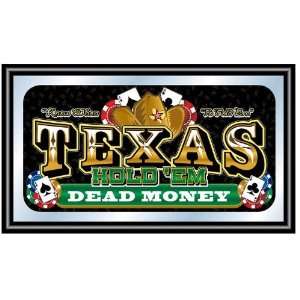    Texas Hold em Framed Poker Mirror   DEAD MONEY Electronics