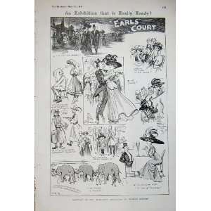  1908 Earls Court Drawing Theatre Elephants Morrow