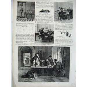  Morse Telegraph Office Moine Teach Print 1859 France