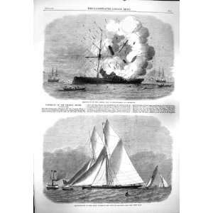  1865 Johore Iron Paddle Steamer Singapore Thames Yacht 