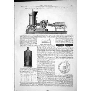  1882 ENGINEERING READING BRICK MACHINE PENNY BOILER 