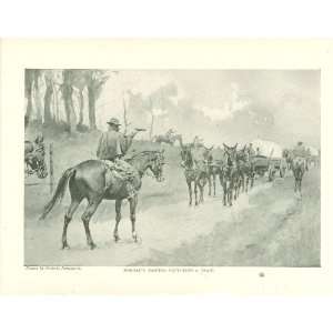  1895 Print Civil War Morgans Raiders Capturing A Train by 