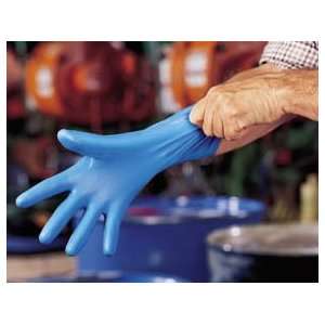 North Chemsoft Industrial Nitrile Gloves, Size 7; Flock lined:  