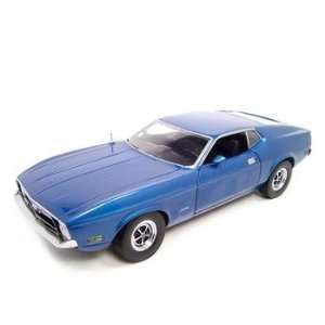 1971 FORD MUSTANG SPORTS ROOF BLUE 118 DIECAST MODEL 