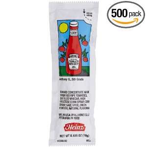 Heinz Tomato Ketchup, 0.63 Ounce Single Serve Packages (Pack of 500 