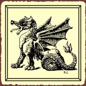  Dragon Serpent Metal Art Sign: Home & Kitchen