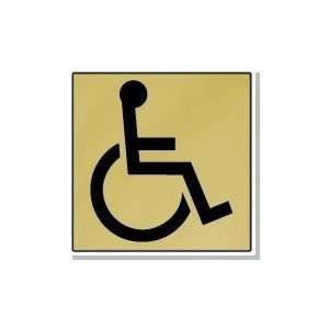 HANDICAPPED SYSMBOL Color Combination: Black Letters on Silver   3 x 
