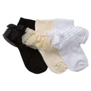  Girls Black Dress Socks Size 2 4 Yr. 