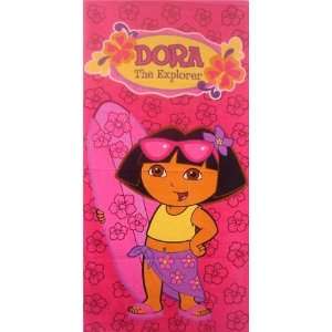 Dora the Explorer Surfing Pink Beach Towel:  Home & Kitchen