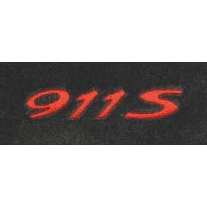   Mat Color Black Mat Logo 911S (Script) Embroidery   Red Automotive