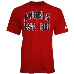  Adidas Anaheim Angels Red Rally T shirt: Sports & Outdoors