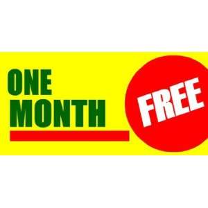  3x6 Vinyl Banner   One Month Free Apartment Everything 