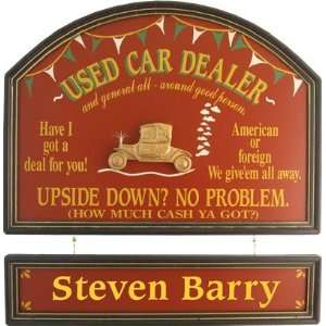    Personalized Wood Sign   USED CAR DEALER
