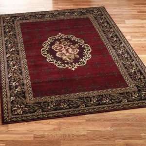  Floral Cameo Burgundy 5 x 8 Victorian Area Rug Rug: Home 