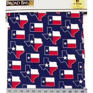  Lone Star TEXAS Fabric 2yds 54 in Wide by Broad Bay 