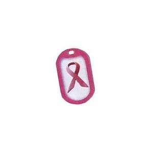   Breast Cancer Awareness Dog Tags, with Rubber Silencer