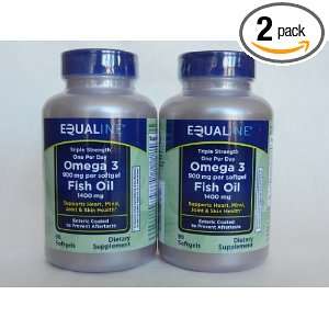  Omega 3 (900 Mg.) Fish Oil (1400 Mg), 60 Softgels, 2 Pack 