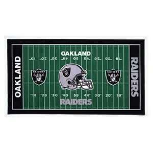    NFL Oakland Raiders XL Football Field Mat: Sports & Outdoors