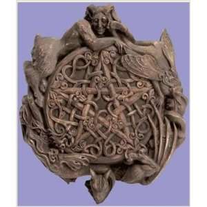  Dryad Design  Faerie Pentacle Plaque   Wood Finish