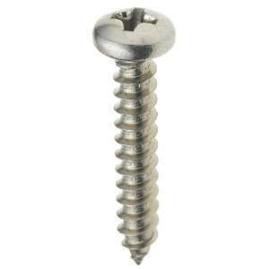 Stainless Steel Self Tapping Screw, Pan Head, Phillips Drive, #8 18, 1 