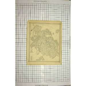   FINDLAY ANTIQUE MAP EUROPE BRITAIN FRANCE SPAIN ITALY: Home & Kitchen