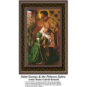 Saint George & the Princess Sabra, Cross Stitch Pattern PDF Download 