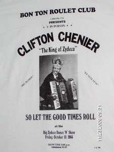 King of Zydeco, Clifton Chenier Concert Poster T Shirt  