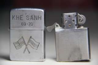 Zippo Lighter  Vietnam War.KHE SANH 69 70. Manufactured 1969  