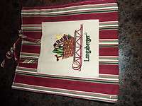 Longaberger Christmas Embroidered Bag  